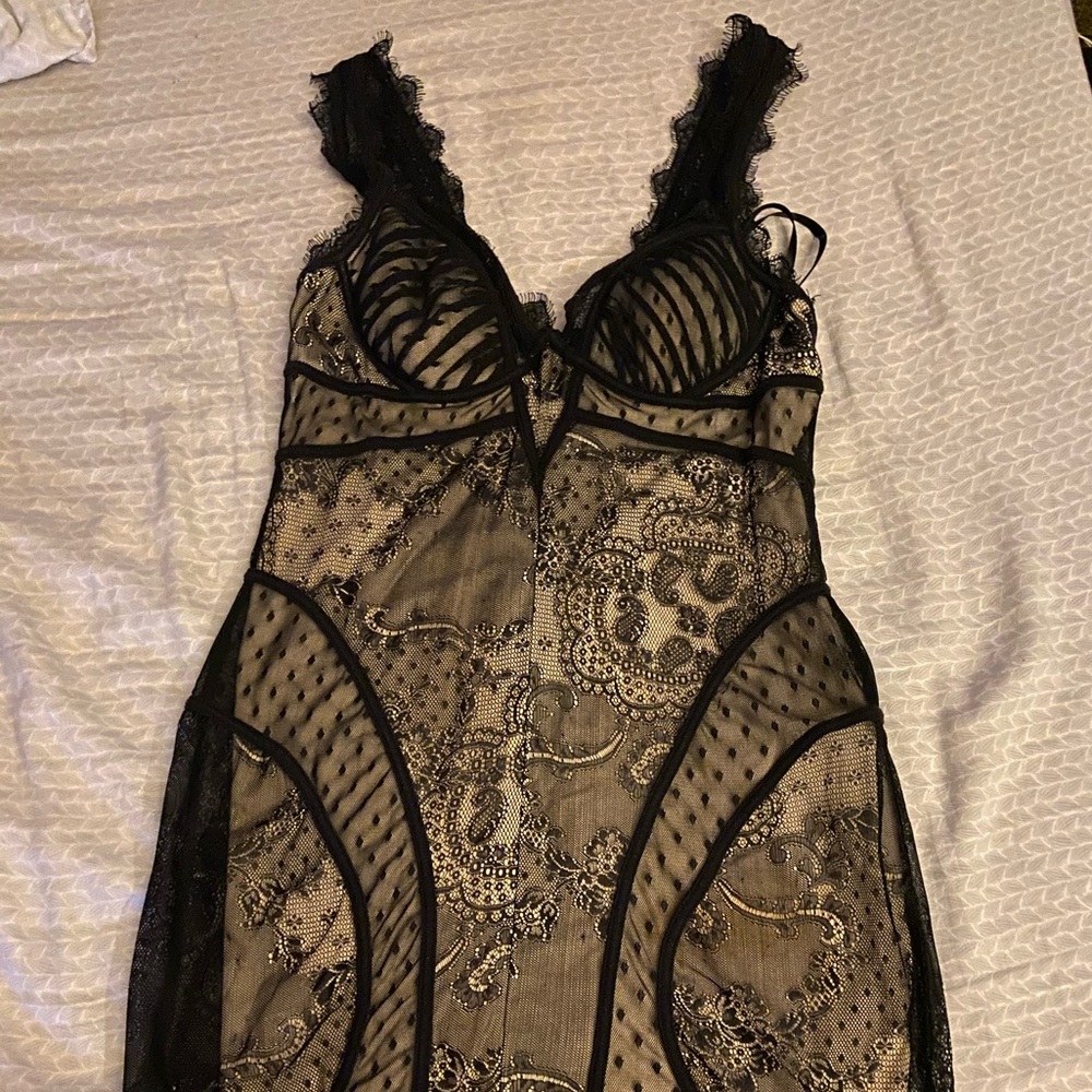 Bebe black lace dress
